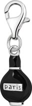 Quiges – 925 - Zilver – Charm - Bedel - Hanger - 3D Parfum Flacon Parijs - met – sterling - zilver - karabijnslot - geschikt - voor - Zinzi, Thomas – Sabo - Ti Sento - Bedelarmband HC307