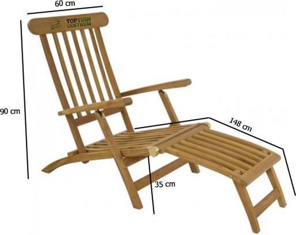Lesli Living Deckchair teak réglable