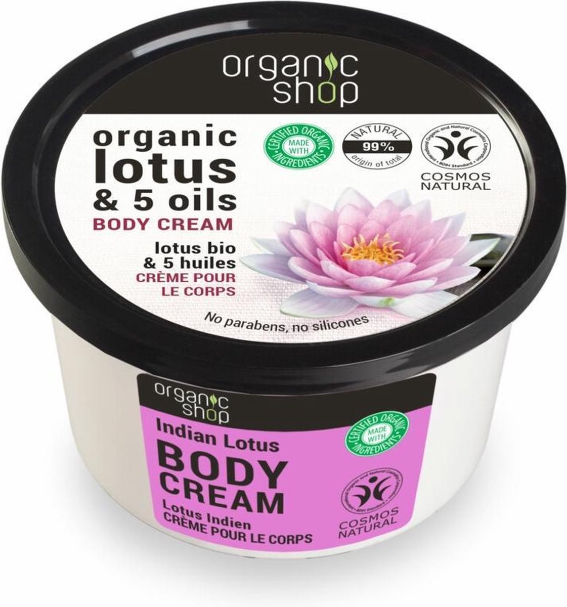Organic Shop Indian Lotus Bodycrème 250 ml