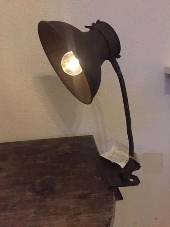 Klem lamp zwart met LED | bol.com