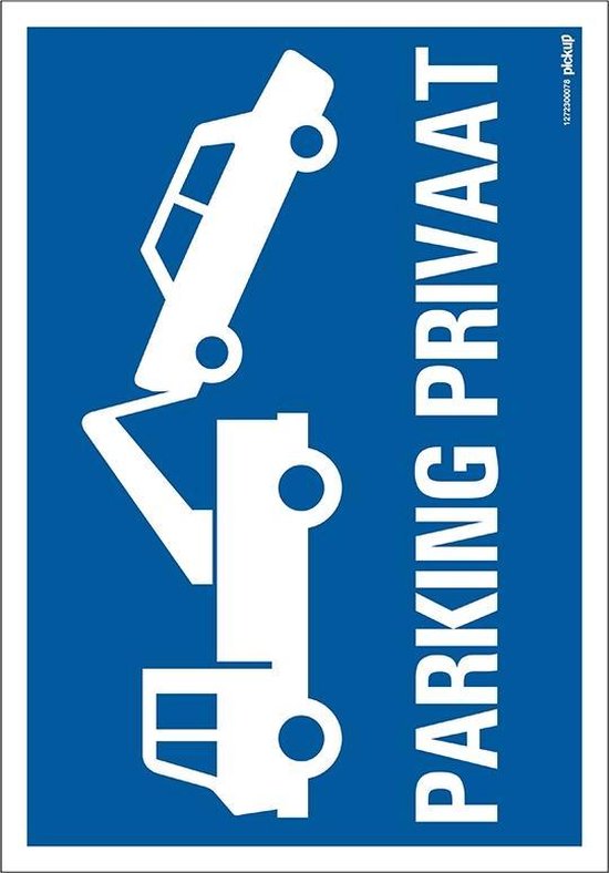 Panneau Pickup 23x33 cm Combinaison - Parking privé