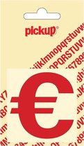 Pickup plakletter Helvetica 60 mm - rood euroteken