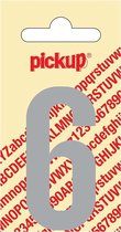 Pickup plakcijfer Nobel Lichtgrijs - 60 mm 6