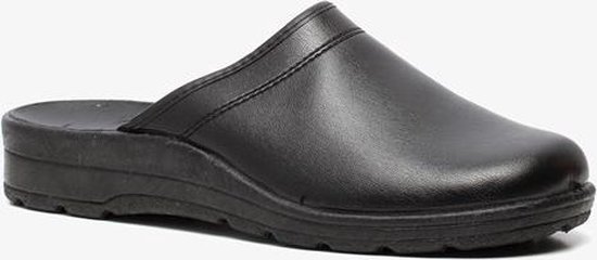 Chaussons pour hommes en cuir Blenzo - Zwart - Taille 48 - Pantoufles - Cuir véritable