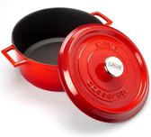 Lava Gietijzeren Braadpan Ø24 Rood - CombiSteel 7013.2900 - Horeca & Professioneel