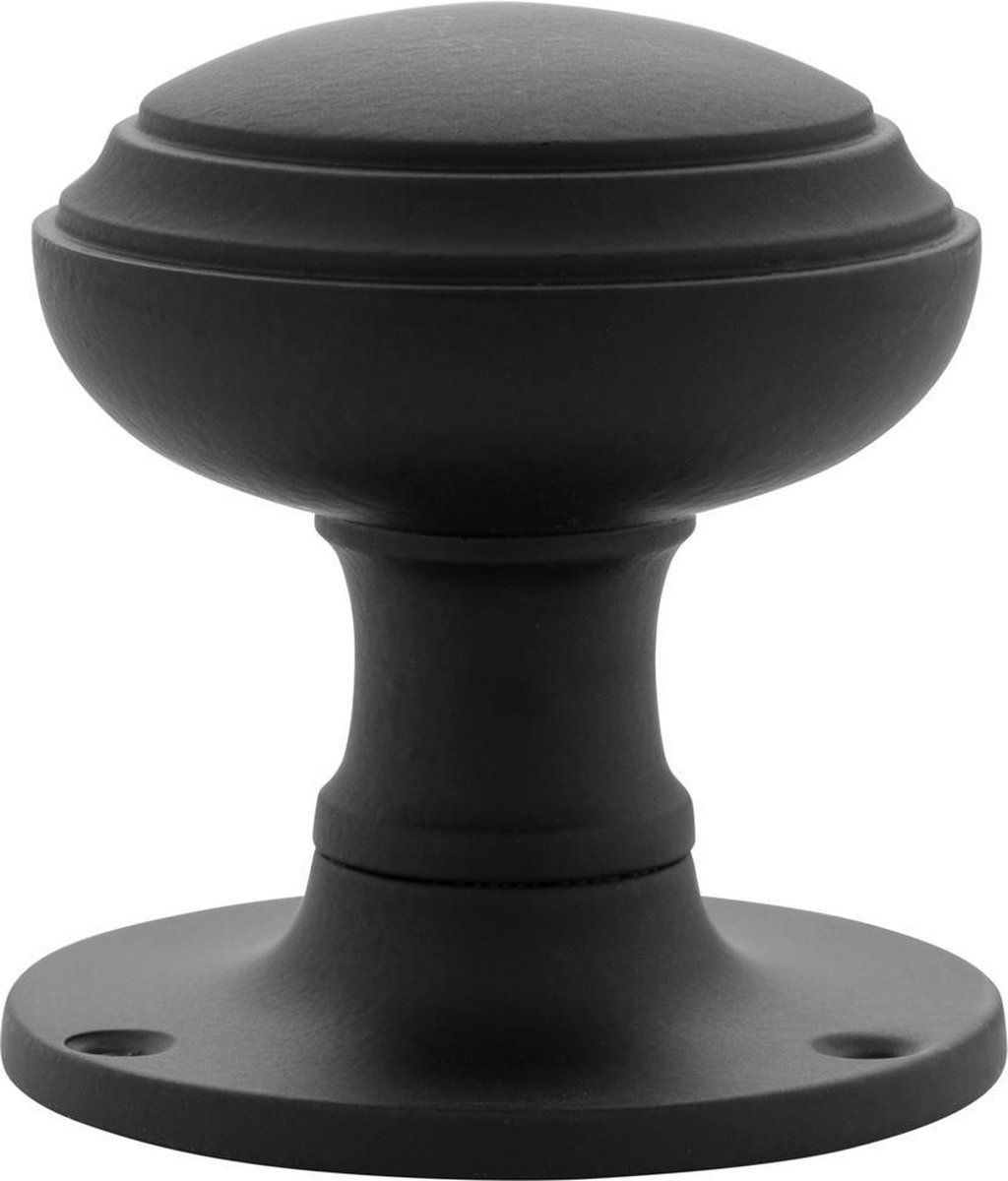 Deurknop 55mm - Rond draaibaar zwart | bol.com