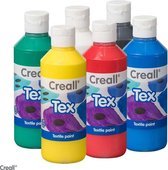 Textielverf Creall 6 flacons a 250ml ( Verf is ook geschikt voor Tie-Dye )