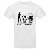 My holy trinity Heren t-shirt | supporters | drank | voetbal | Ultra | cadeau | Wit