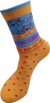 Robin Ruth Sokken Amsterdam fietsen roze  36-41