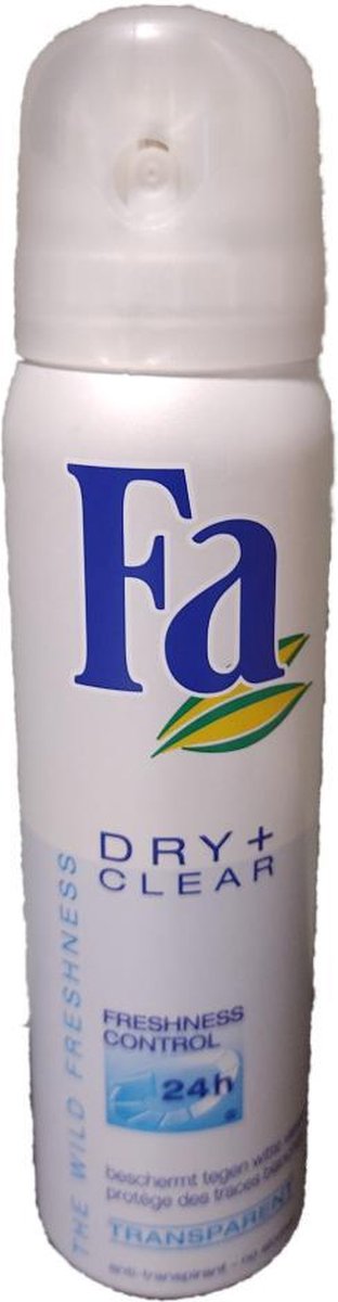 Fa Dry+Clear Deodorant - Freshness control 24H - Transparent - Voordeelset (6 x 150ml) - Fa