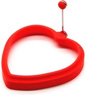 Ei Ring - Pancake Ring - Valentijn - Hartvormig - Hartje - Rood - Pancake Maker - 1 stuk - Cadeau