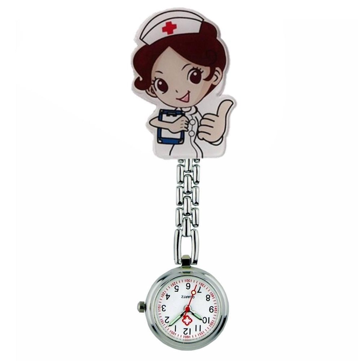 Fako® - Verpleegstershorloge - Zusterhorloge - Verpleegster Horloge - Acryl - Zuster Clipboard