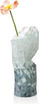 Tiny Miracles - Duurzame Design Vaas - Paper Vase Cover - Grey Gradient - Large