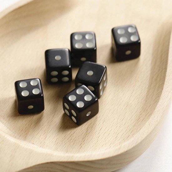 Thumbnail van een extra afbeelding van het spel ✿ Brenlux - Mini dobbelstenen zwart - Kleine dobbelstenen 10st - Gezelschapsspelletjes - Dobbelstenen klein - Zwarte dobbelstenen - Pocket dobbelstenen