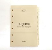 Lugano Agendavulling 2019 Junior - CREME Papier (8cmx12.5cm)
