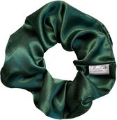 Ellastiek Scrunchie Satijn Donkergroen - Haarelastiekjes - Haar Accessoires Vrouwen - Wokkels - Scrunchies - Haarelastiekjes Scrunchie - Luxe kwaliteit - handgemaakte in Nederland - Haar Acce