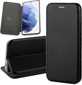 Hoesje geschikt voor Samsung S21 Plus - Book Case Leer Wallet Cover Hoes Zwart