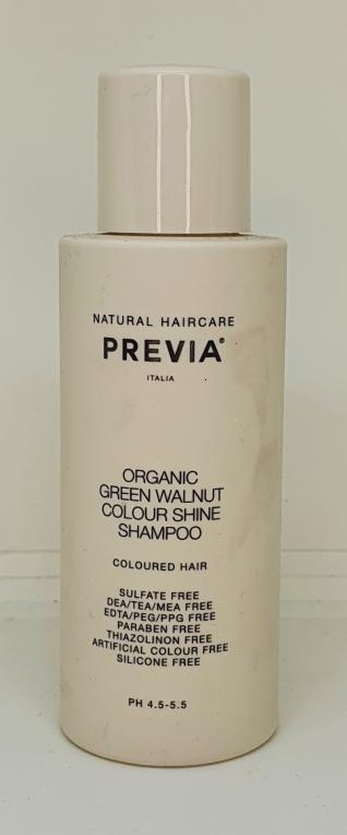 Previa Organic Green Walnut Colour Shine Shampoo voor gekleurd haar 100 ml