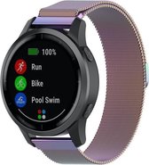 Milanees Smartwatch bandje - Geschikt voor  Garmin Vivoactive 4 Milanese band - 45mm - regenboog - Horlogeband / Polsband / Armband