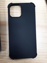 Iphone 12 pro max case zwart hoesje siliconen