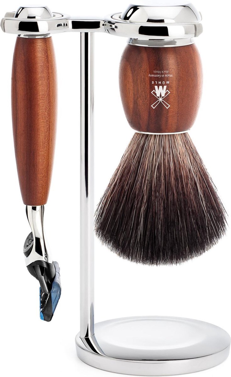 MÜHLE -Scheerset 3-delig -Vivo -Pruimenhout -Fusion