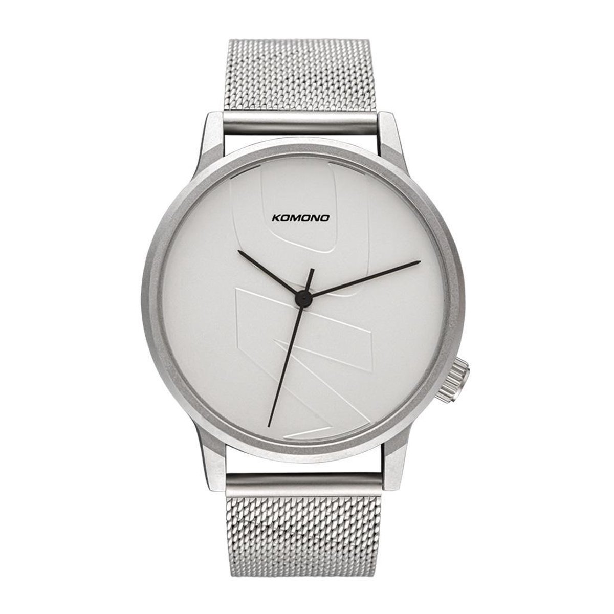 Komono Winston Mesh Tag Silver W2170 Horloge Zilver Mesh
