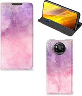 Leuk Telefoonhoesje Xiaomi Poco X3 | Poco X3 Pro Bookcase Cover Pink Purple Paint
