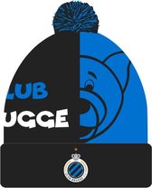 Club Brugge muts pompon kids zwart/blauw