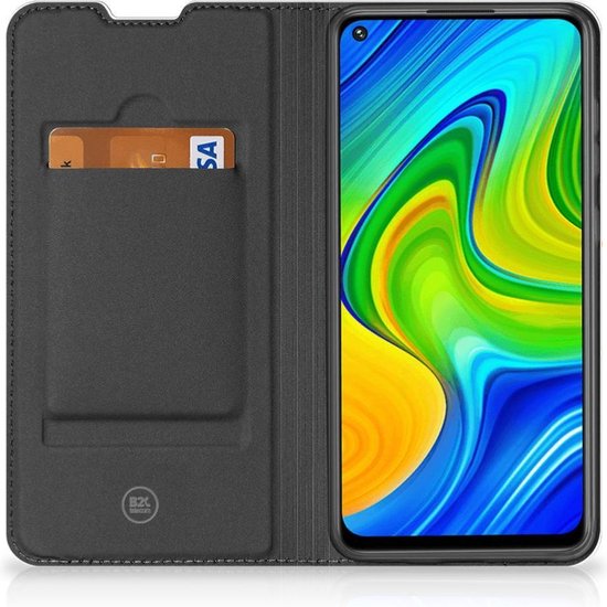 Etui Smartphone Xiaomi Redmi Note 9 Etui Portefeuille Beaux Cat' anniversaire Couleur Chat