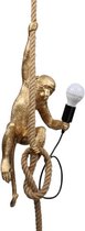Hype it singe lampe suspension - Lampe singe sur corde - Suspension salon - Suspension chambre - Suspension salle à manger - E27 - Lampe Lampe pour chiens Or