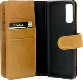 Pierre Cardin Bruin hoesje voor Samsung Galaxy S20 - Book Case - Echt leder