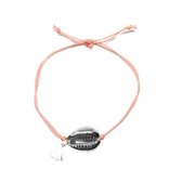 Bracelet with one silver shell & tassel