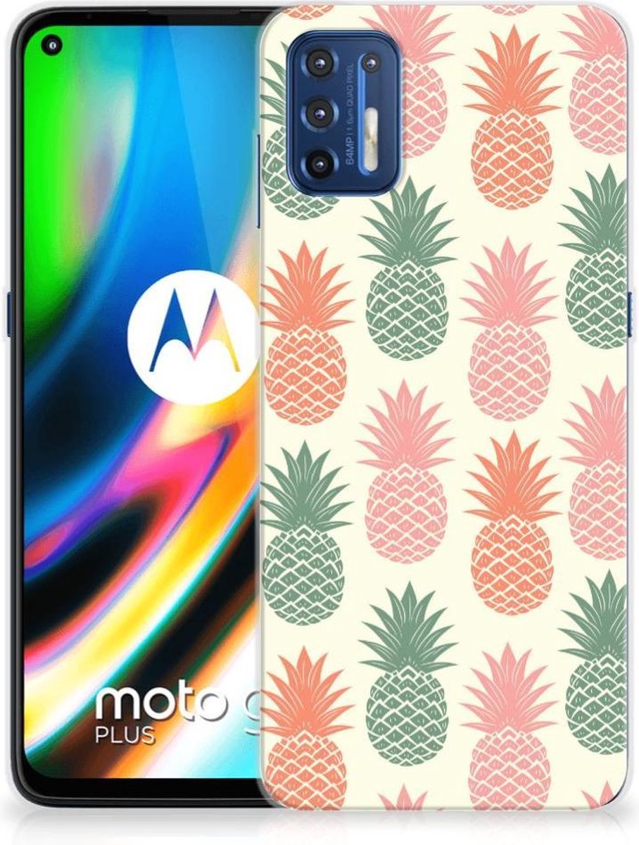 Motorola Moto G9 Plus Siliconen Case Ananas