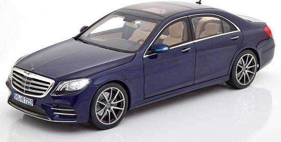 Somatische cel Primitief wassen Mercedes-Benz S-Class AMG (Donkerblauw) (30 cm) 1/18 Norev - Modelauto -  Schaalmodel -... | bol.com