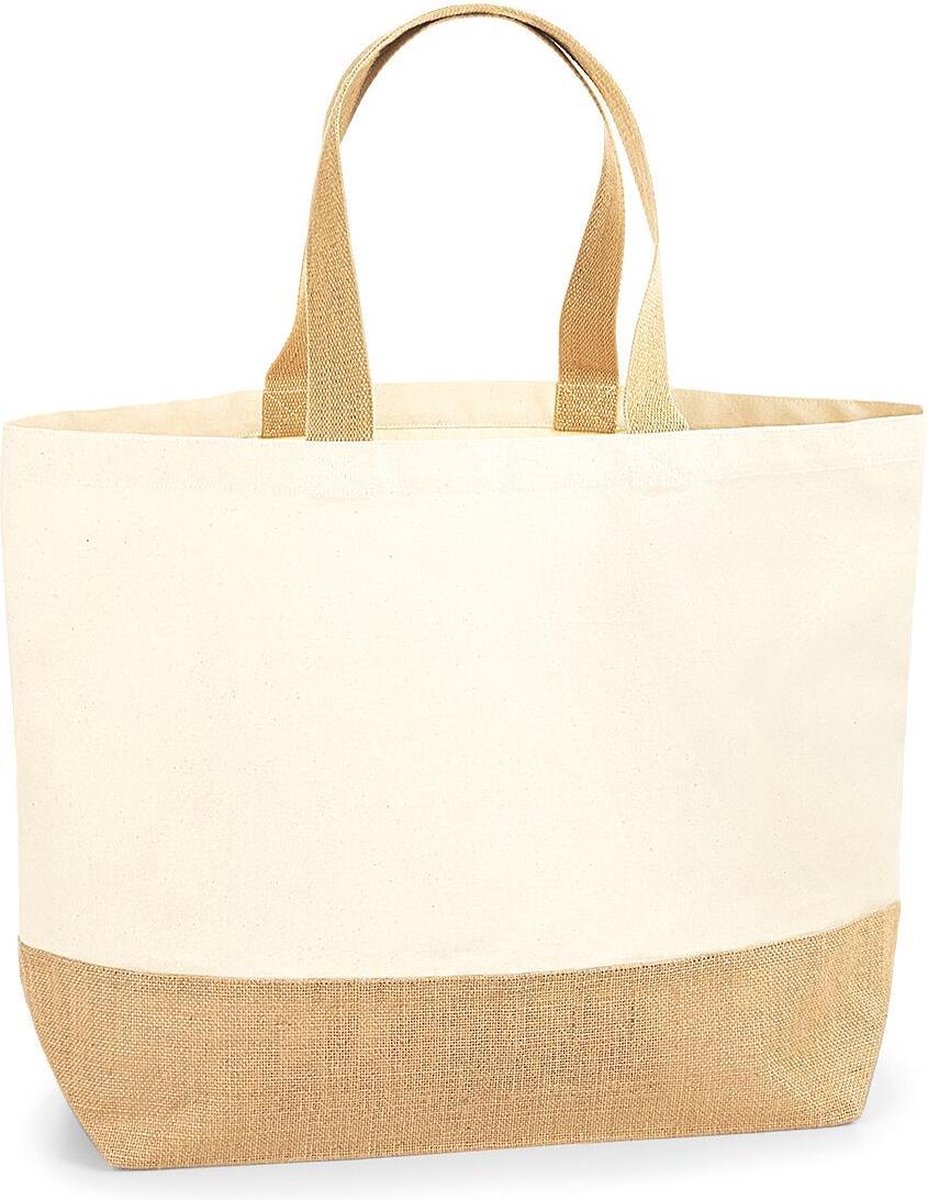 Westford Mill Jute Base Canvas Tote XL (Natuurlijk)