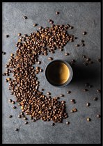 Poster Coffee - 50x70 cm - Koffie Poster - WALLLL