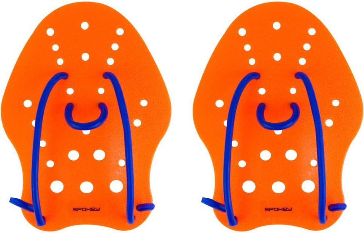 Zwem Hand Paddle Maat L Oranje / Blauw - Spokey