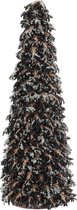 J-Line Kegel Kerstboom Staand Denappels Zwart Gesuikerd Medium