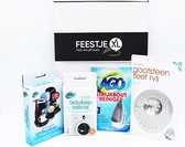 Fee - Huishoudelijk - Verjaardag cadeau doos voor vrouwen en mannen - Met ontkalkings tablet - grootsteen zeef - streikbout reiniger - koffie reiniger