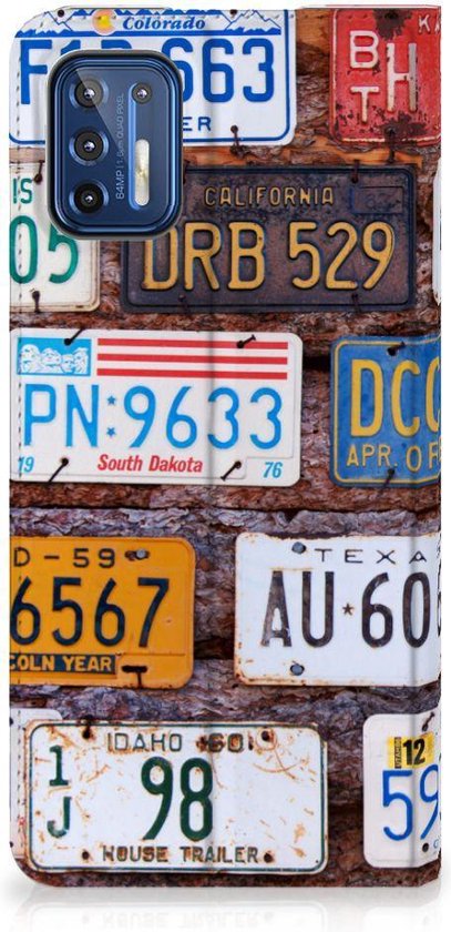 Étui pour téléphone portable Motorola Moto G9 Plus Wallet Case Number Plates