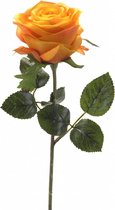 Oranje kunstroos Simone 45 cm