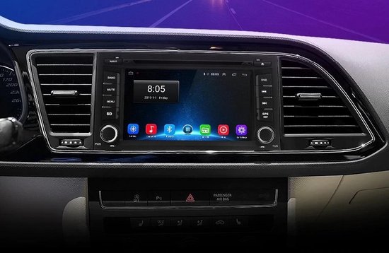 Navigatie radio Seat Leon 5F 2012-2018, Android, Apple Carplay, 7 inch  scherm, GPS,... | bol.com
