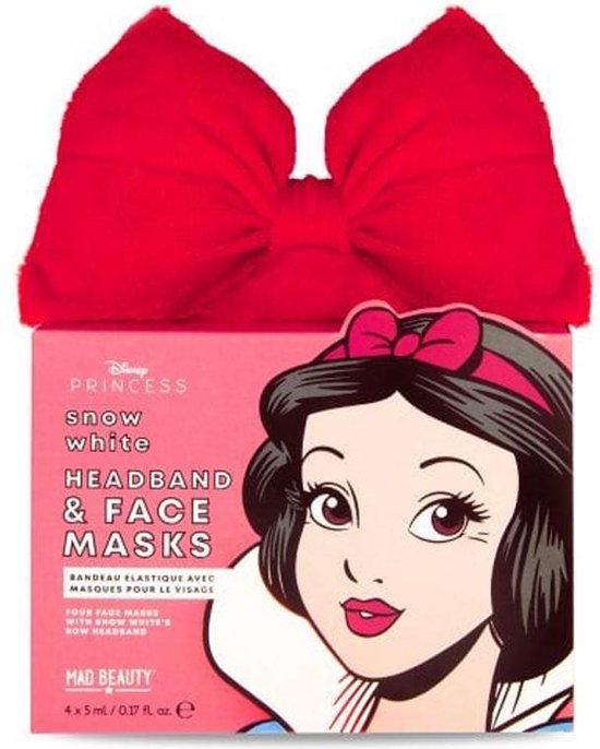 Disney Princess Sneeuwwitje Snow White Haarband + gezichtsmasker 4 stuks  Make up | bol.com