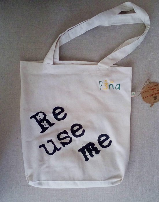 Pina Wear tas | boodschappentas groot | totebag | herbruikbare tas | RE USE  ME | bol.com