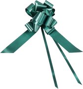 Snelstrik - Cadeaustrik - Trekstrik - Cadeau lint - Verpakking strik 31 mm Donkergroen 30 Stuks