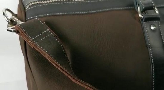 Hudson bay - lederen tas - leer tas - Grey-brown-leather-travel-bag. +  Heren... | bol.com