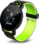 Belesy® Fresh – Smartwatch – Zwart/Groen - Cadeau