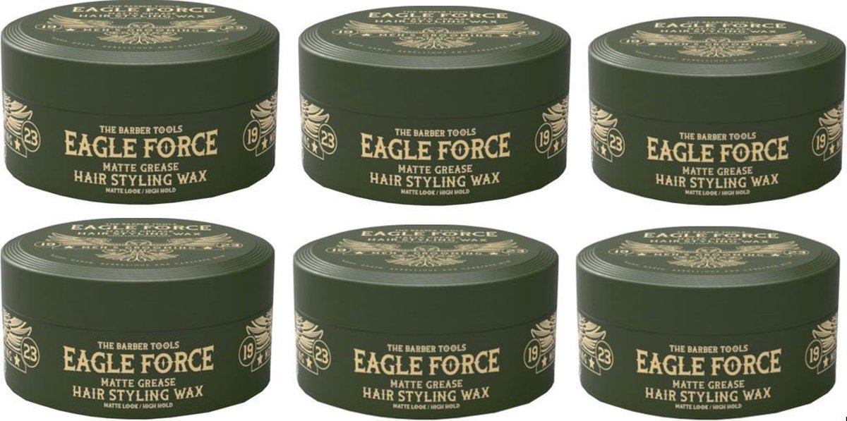 Eagle Force Hair Styling Wax Matt Look 6 Verpakking - 150ml