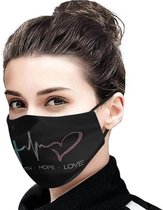 Fashion mondmasker Faith - Hope - Love wasbaar / herbruikbaar
