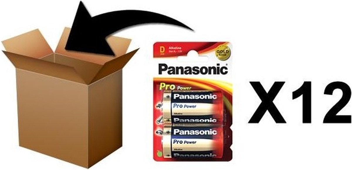 PANASONIC Batterijen - Pro Power D-LR20 X 2 - Box 12 Pack